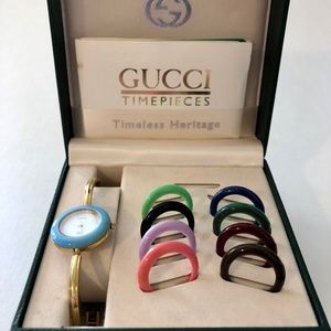gucci bangle watch with interchangeable rings